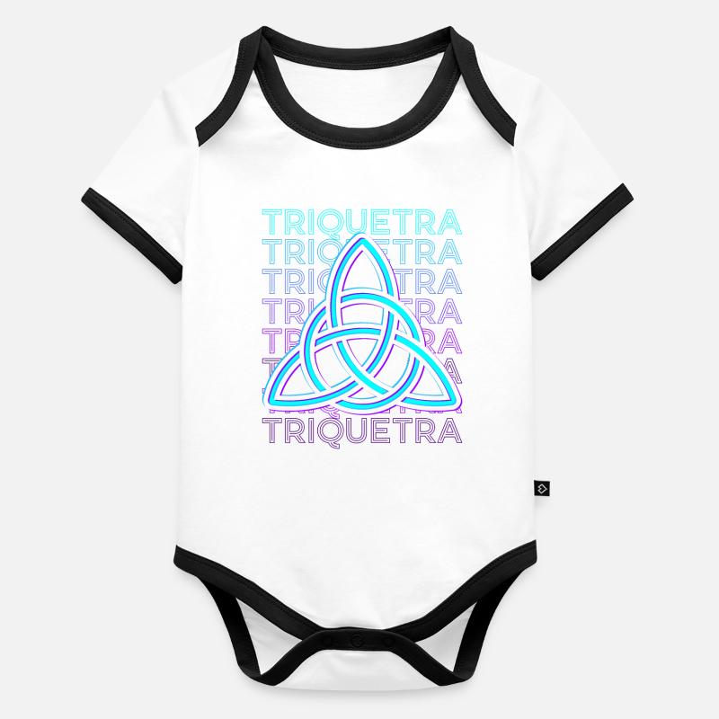Triquetra Viking Trinity Knot Nordic Organic Baby Contrasting Bodysuit