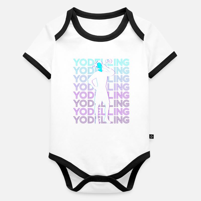 Yodel-Rétro Body Bébé bio contrasté manches courtes