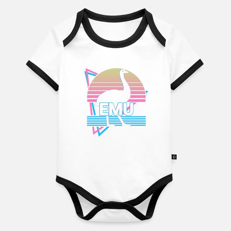 Emu Retro Organic Baby Contrasting Bodysuit