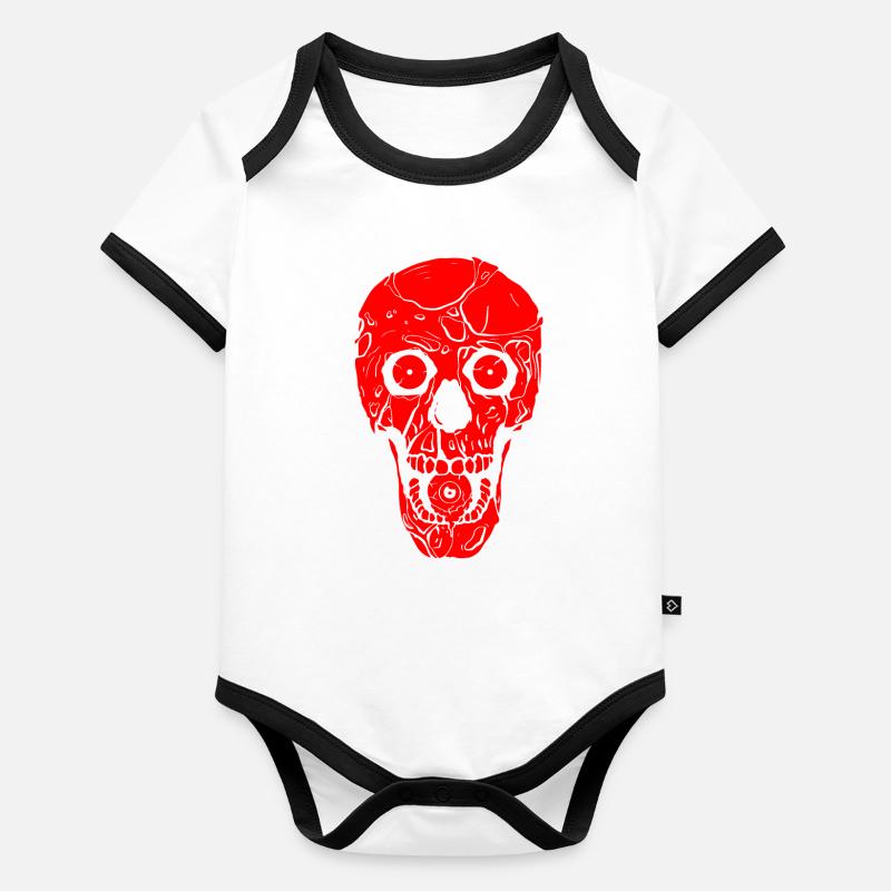Zombiecore Aesthetics Gothic Skull Zombie Weirdc Organic Baby Contrasting Bodysuit