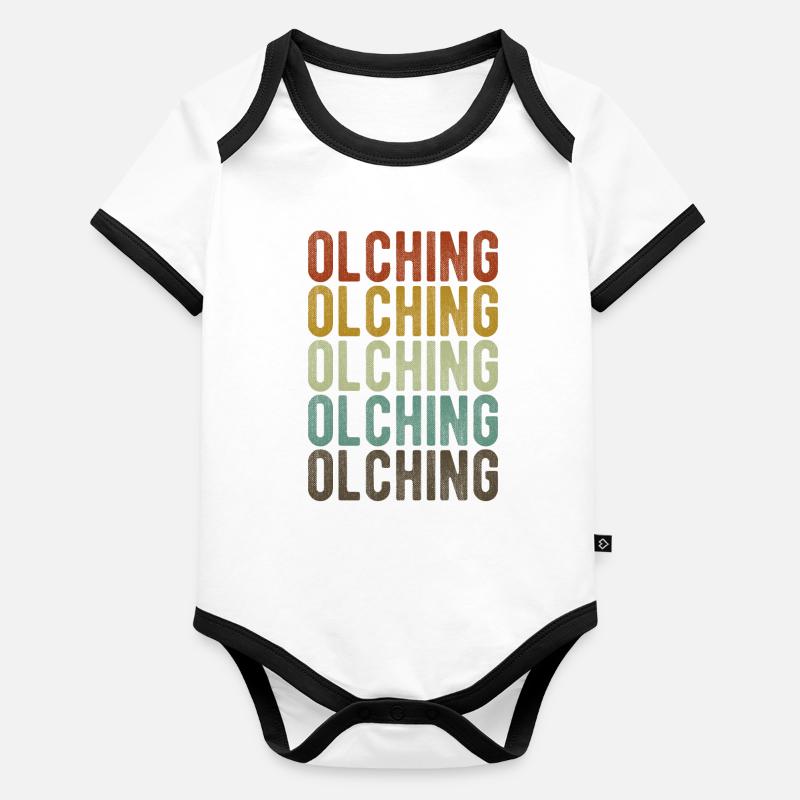 Olching City Retro Vintage Organic Baby Contrasting Bodysuit