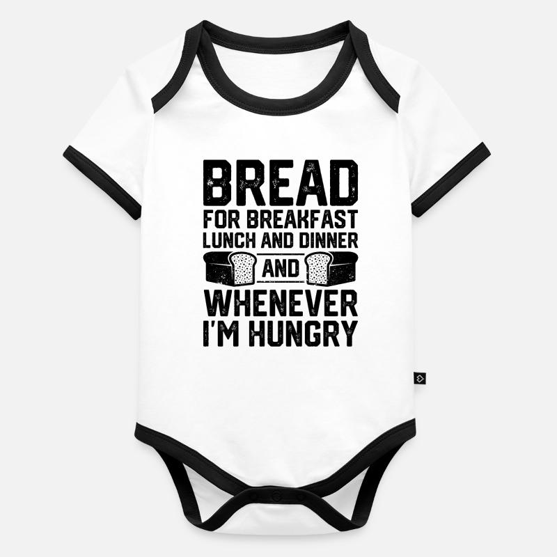 Funny bread baker Organic Baby Contrasting Bodysuit