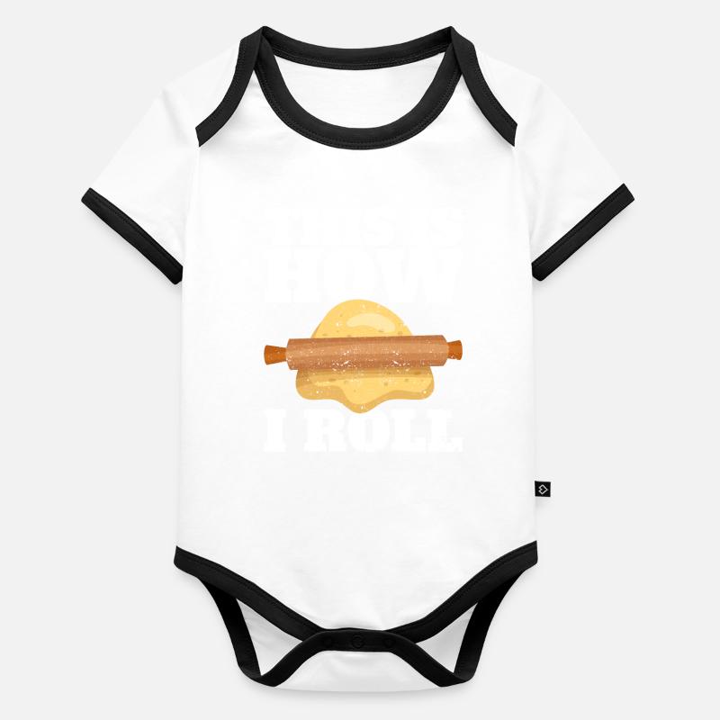 Lustiger Brotbacken-Bäcker Baby Bio-Kurzarm-Kontrastbody