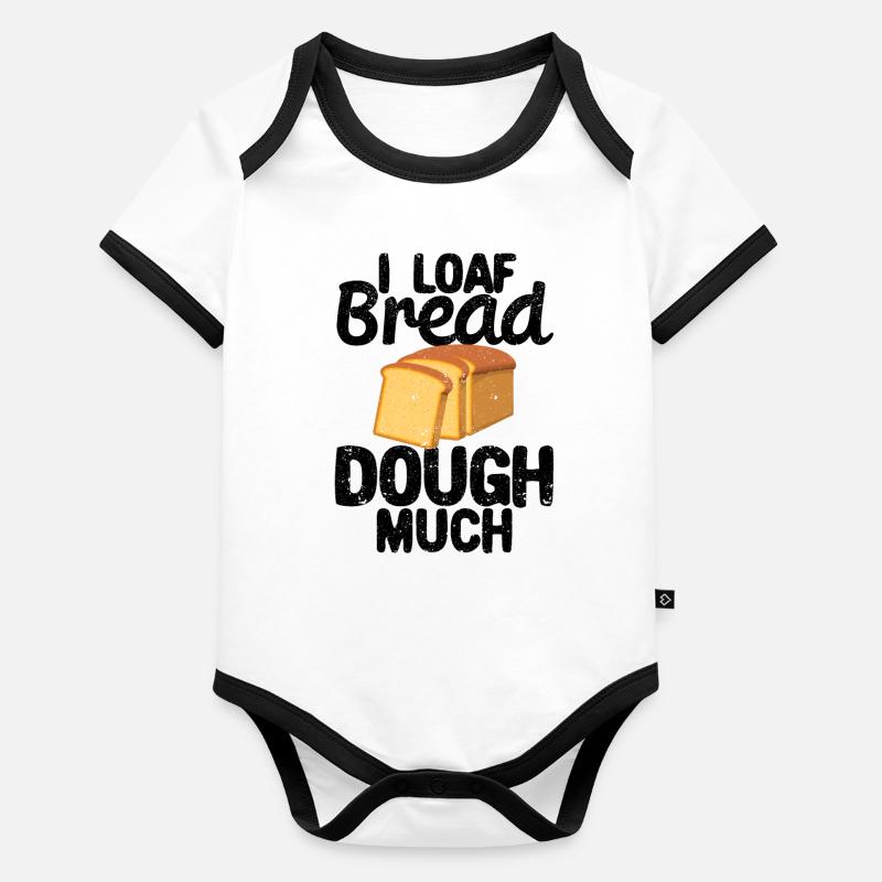 Funny bread baker Organic Baby Contrasting Bodysuit