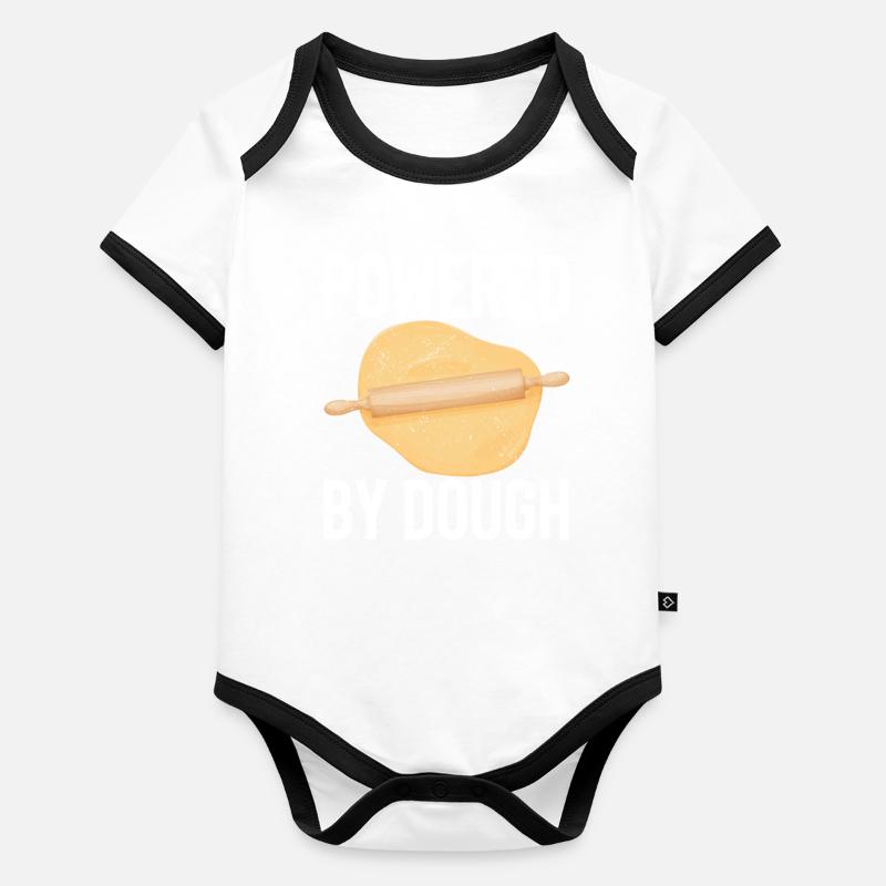 Funny bread baker Organic Baby Contrasting Bodysuit