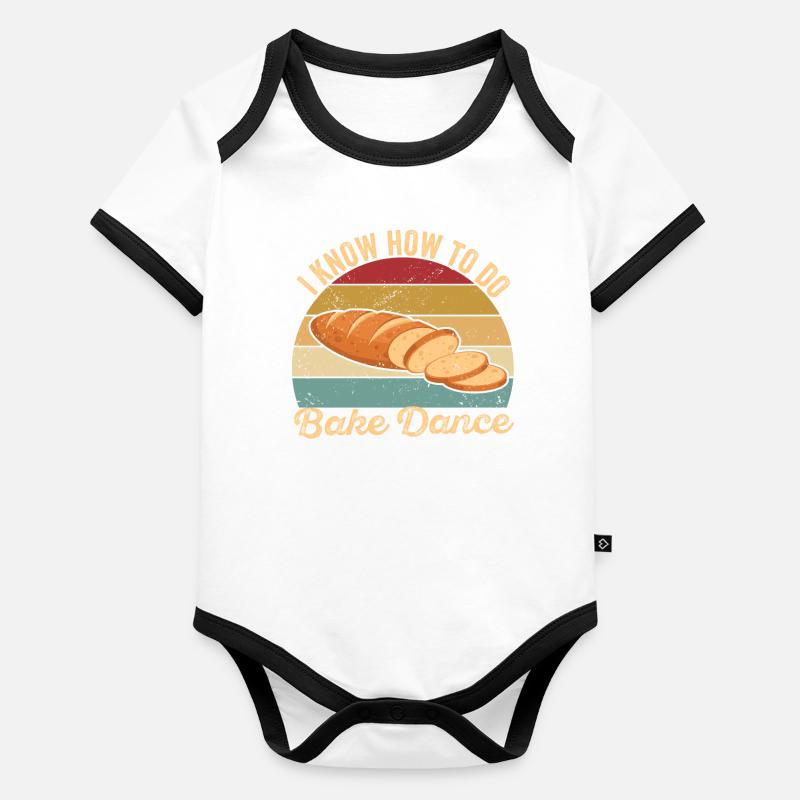 Funny bread baker Organic Baby Contrasting Bodysuit