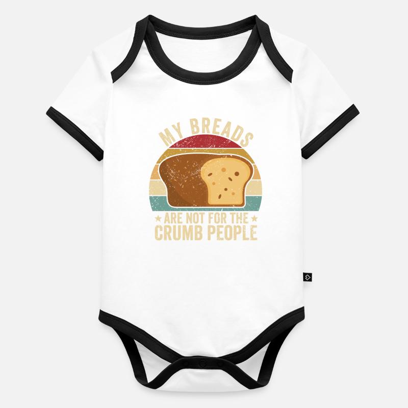 Funny bread baker Organic Baby Contrasting Bodysuit