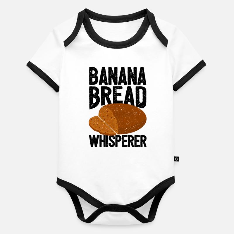 Funny bread baker Organic Baby Contrasting Bodysuit
