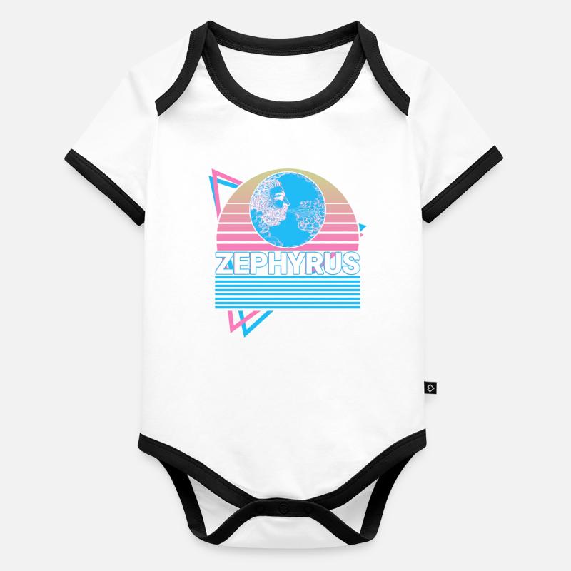 Zephyrus Griechischer Gott Antike griechische Myth Baby Bio-Kurzarm-Kontrastbody
