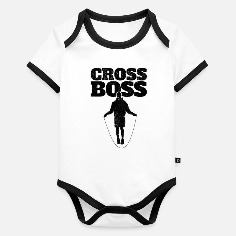 Lustiges Springseil Springseil springen Springseil Baby Bio-Kurzarm-Kontrastbody