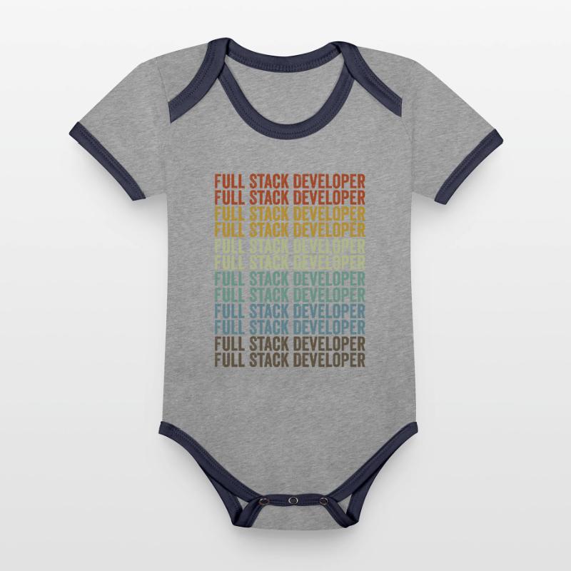 Full Stack Entwickler Coding Programmierer Full St Baby Bio-Kurzarm-Kontrastbody