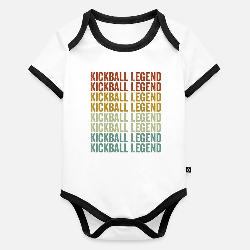 Kickball Legend Kickball Player Organic Baby Contrasting Bodysuit