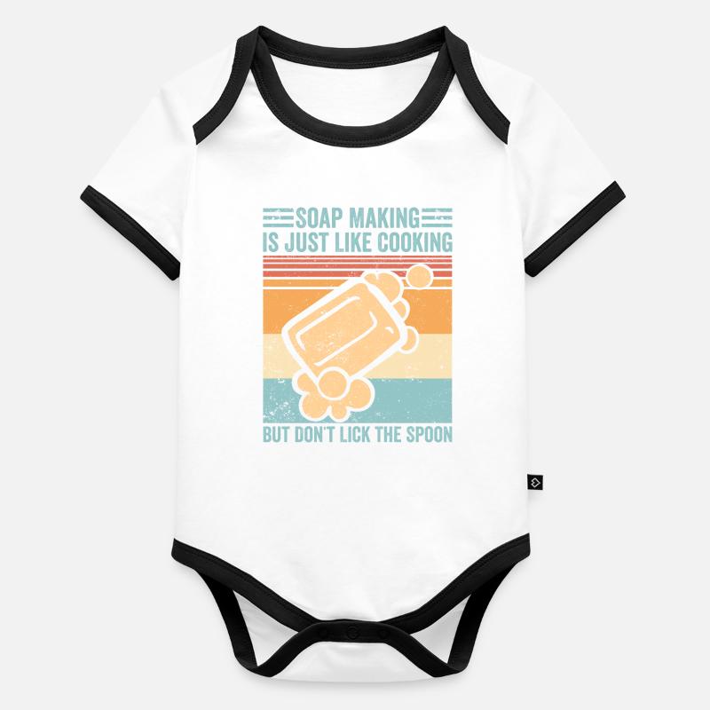 Fabricant de savon amusant Body Bébé bio contrasté manches courtes