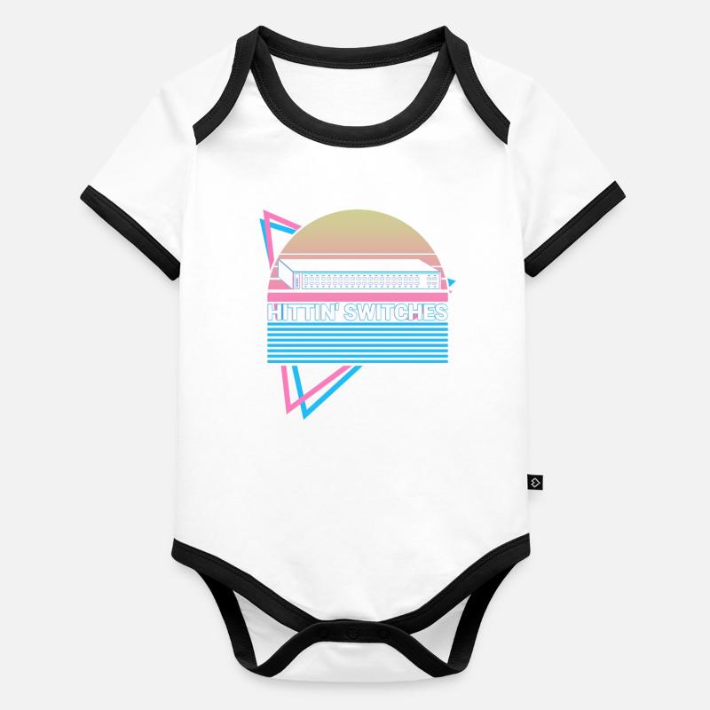 Network Technology Retro Organic Baby Contrasting Bodysuit