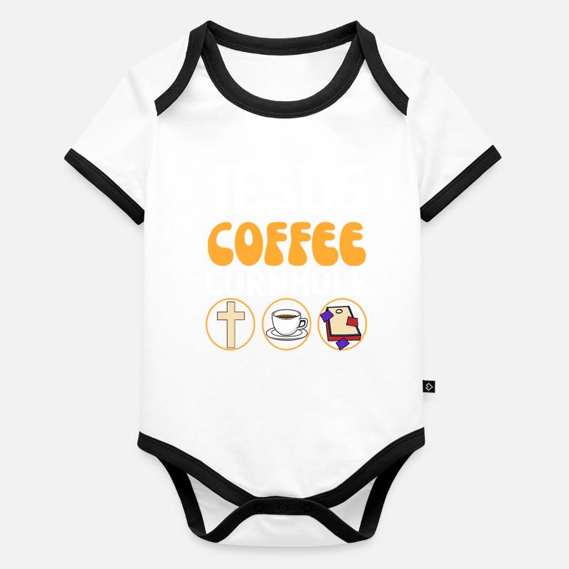 Trou de maïs Body Bébé bio contrasté manches courtes