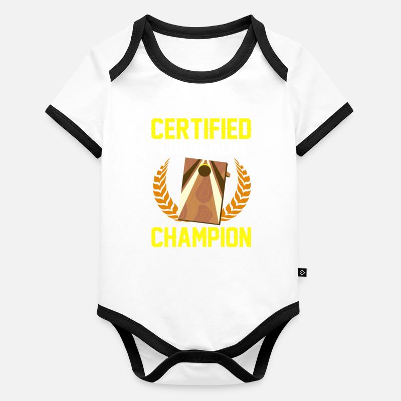 Cornhole corn hole - Organic Baby Contrasting Bodysuit - 