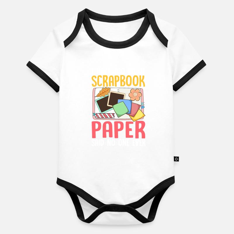Scrapbooking Scrapbooker Body Bébé bio contrasté manches courtes