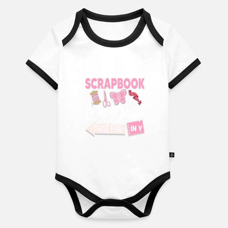 Scrapbooking Scrapbooker Baby Bio-Kurzarm-Kontrastbody
