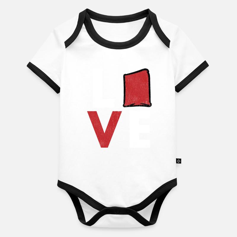 Trou de maïs Cornhole Body Bébé bio contrasté manches courtes