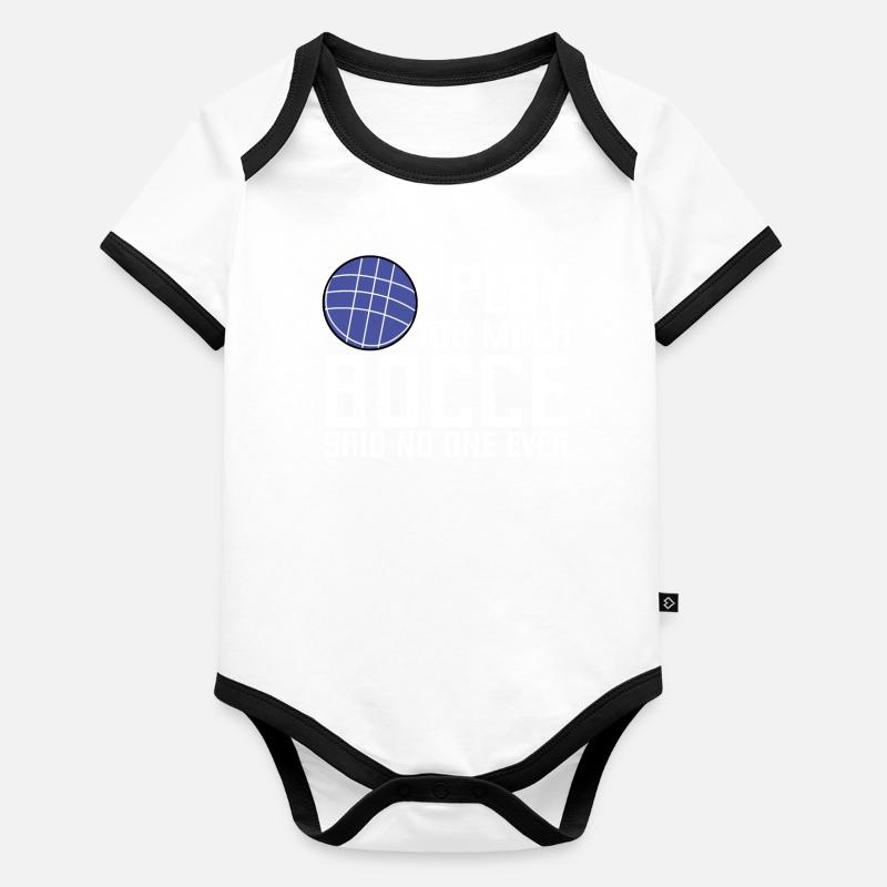 Lustiger Boccia-Spieler Baby Bio-Kurzarm-Kontrastbody