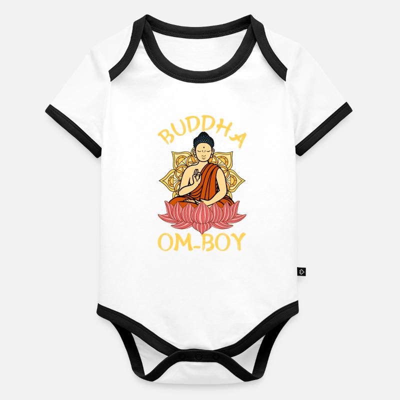 Buddhism Buddhist Organic Baby Contrasting Bodysuit