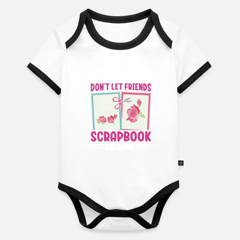 Scrapbooking Scrapbooker Baby Bio-Kurzarm-Kontrastbody