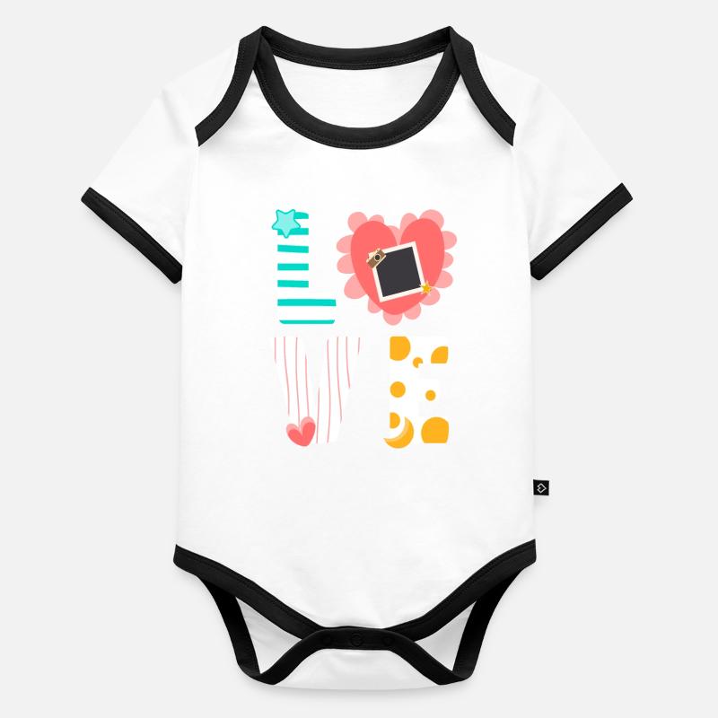 Scrapbooking Scrapbooker Baby Bio-Kurzarm-Kontrastbody