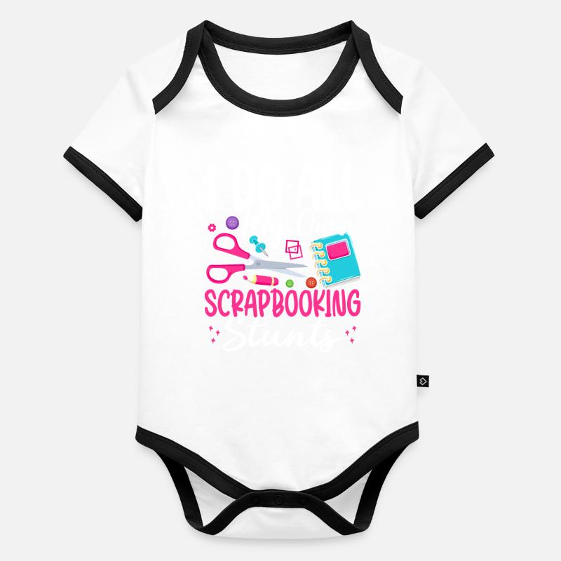 Scrapbooker Baby Bio-Kurzarm-Kontrastbody
