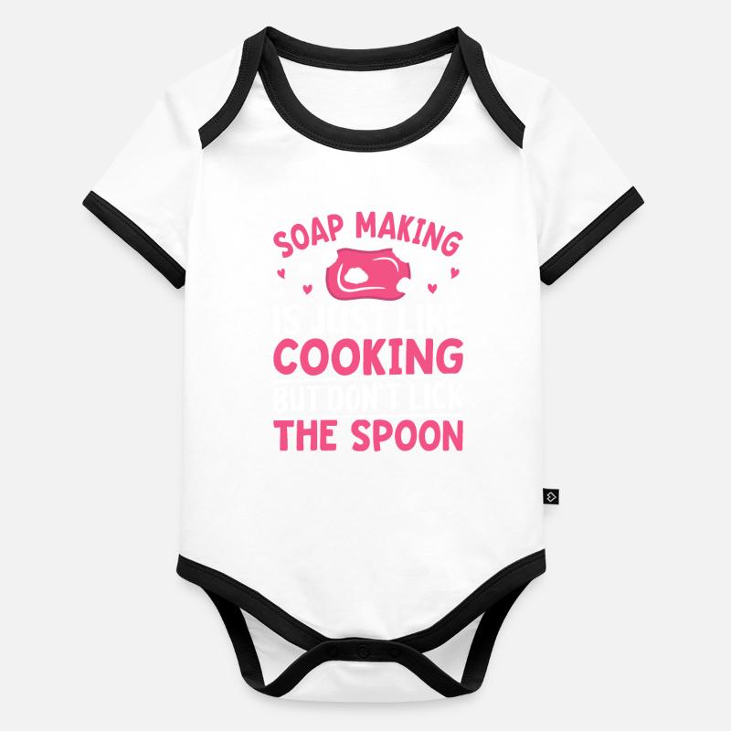 Fabricant de savon Soapologist Body Bébé bio contrasté manches courtes