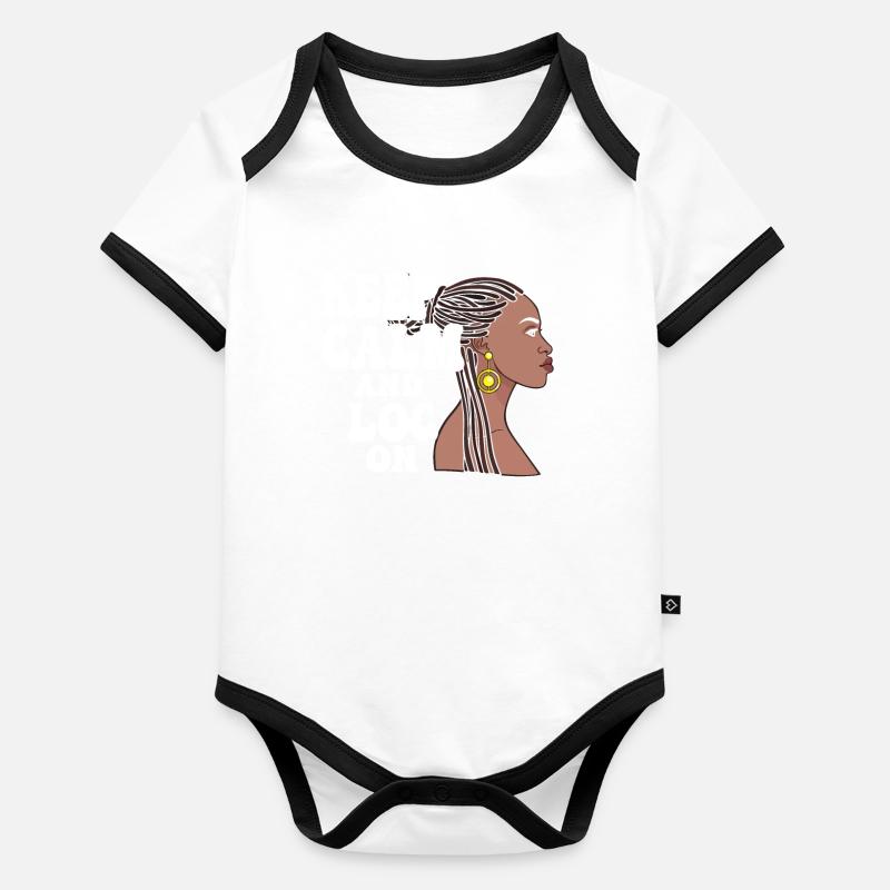 Hippie Dreadlocks Rasta Body Bébé bio contrasté manches courtes