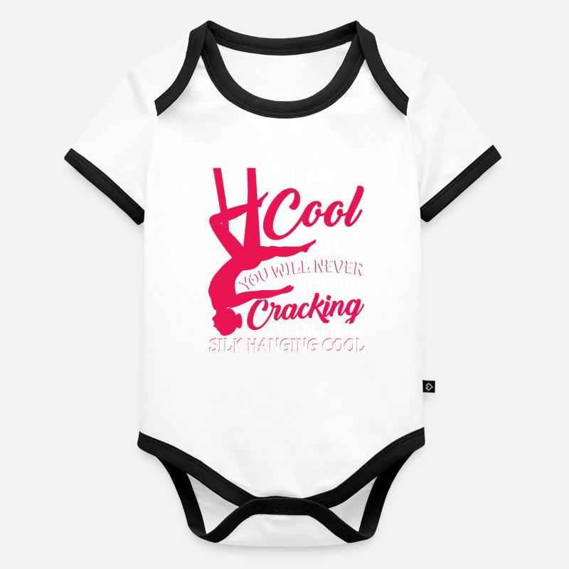Acrobate de soie aérienne Body Bébé bio contrasté manches courtes