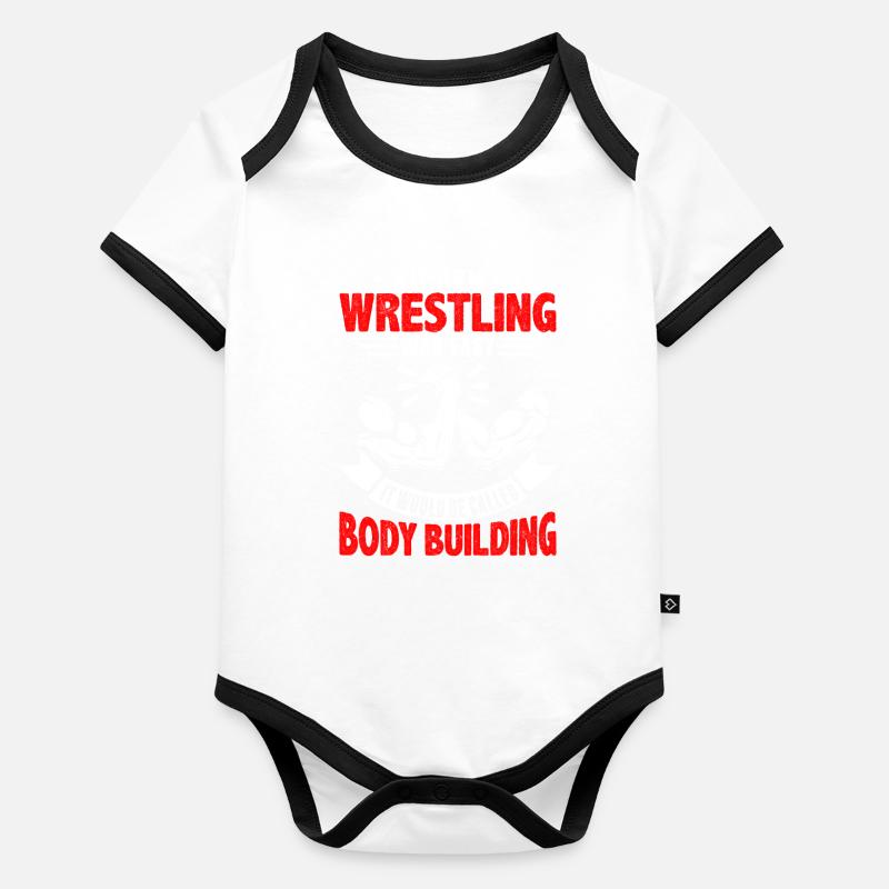 Arm wrestler Organic Baby Contrasting Bodysuit