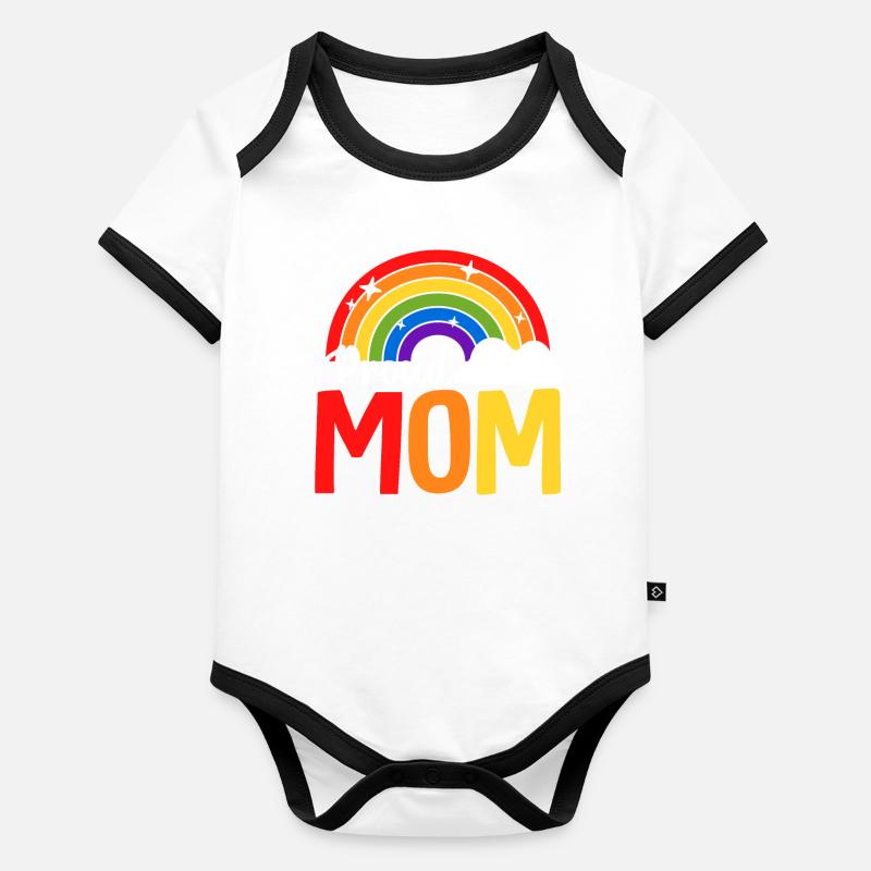 Maman LGBTQ Body Bébé bio contrasté manches courtes