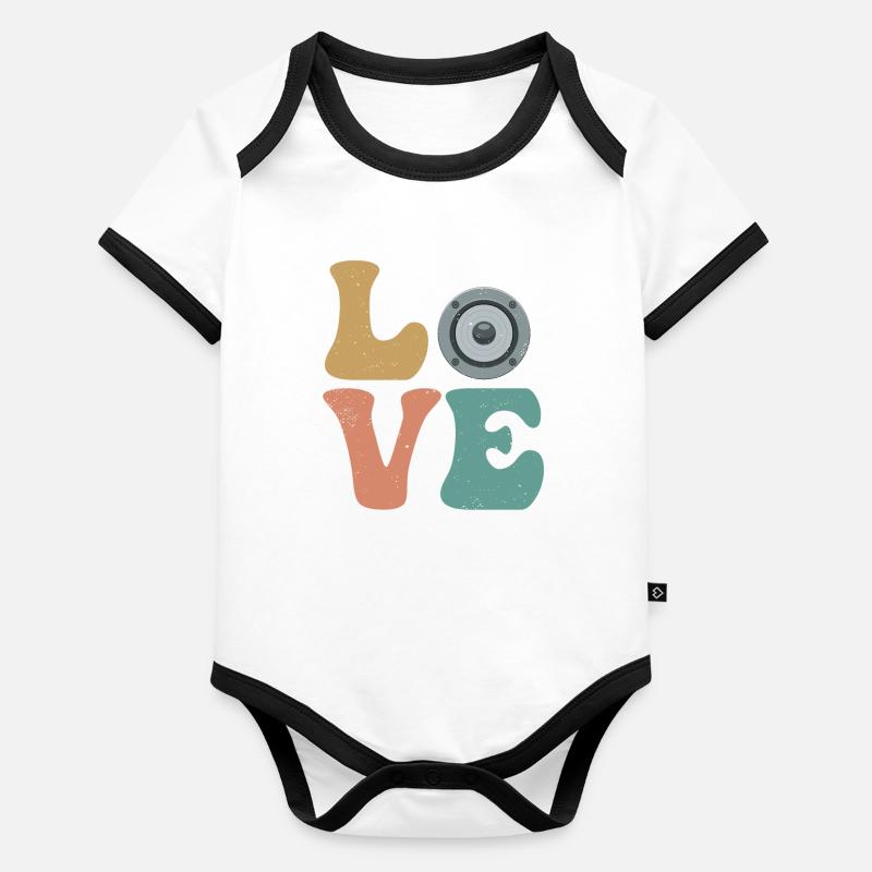Ingénieur du son de l’église Technicien audio LOVE Body Bébé bio contrasté manches courtes