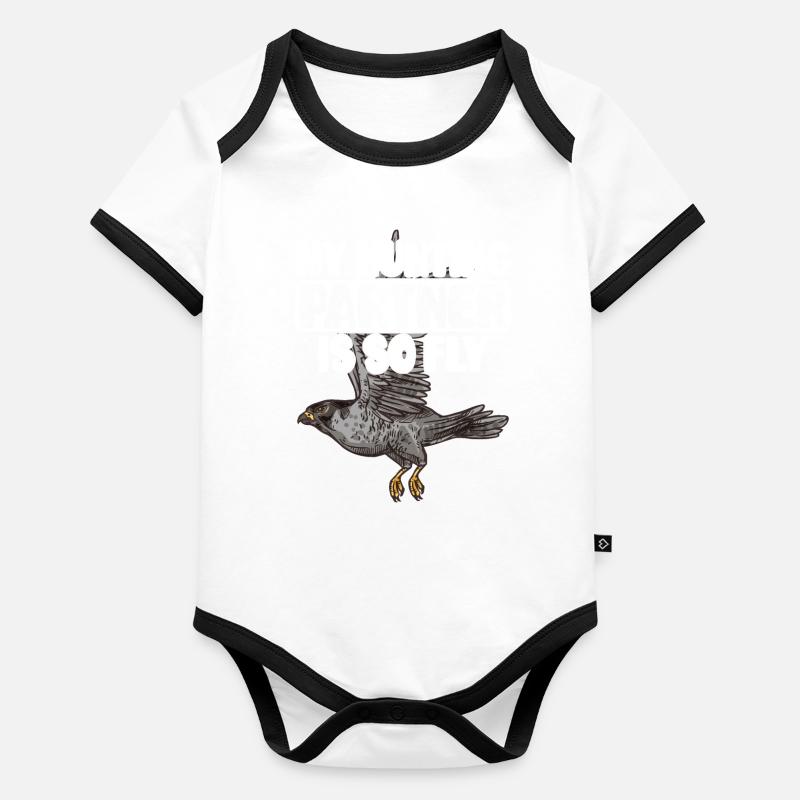 Hunter Hawking Falconer Organic Baby Contrasting Bodysuit