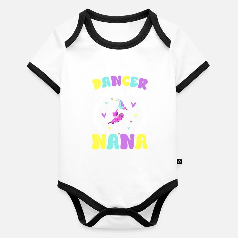 Ballerine de danse classique Body Bébé bio contrasté manches courtes