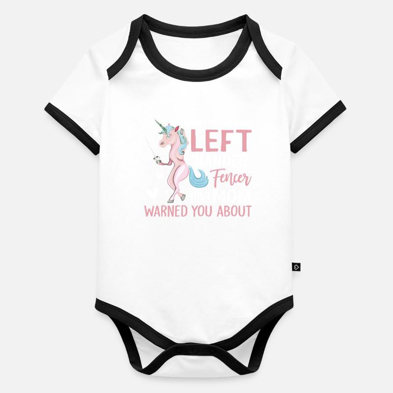 Fechtmädchen Baby Bio-Kurzarm-Kontrastbody