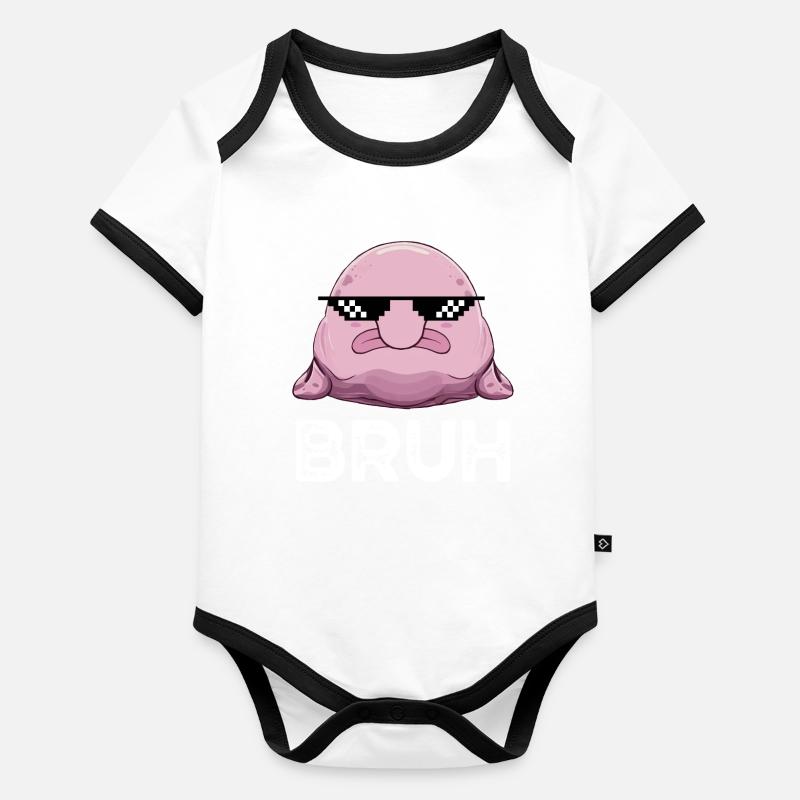 Lunettes de soleil Blobfish Pixel Body Bébé bio contrasté manches courtes