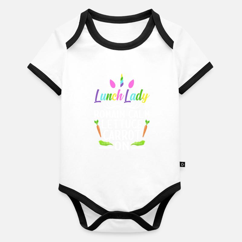 Équipe de cafétéria Body Bébé bio contrasté manches courtes
