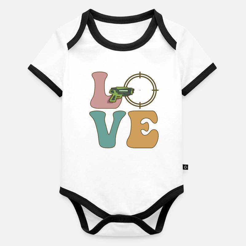 Laser Tag Player Organic Baby Contrasting Bodysuit