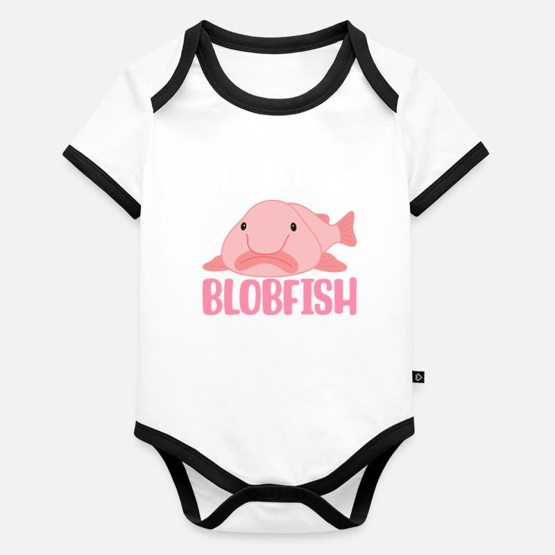 Drôle de créature marine Body Bébé bio contrasté manches courtes