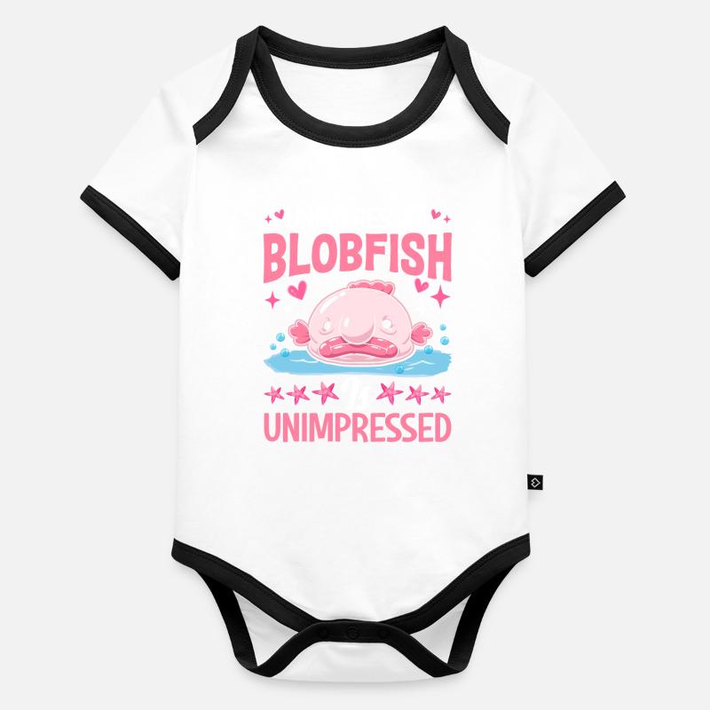 Drôle de créature marine Body Bébé bio contrasté manches courtes