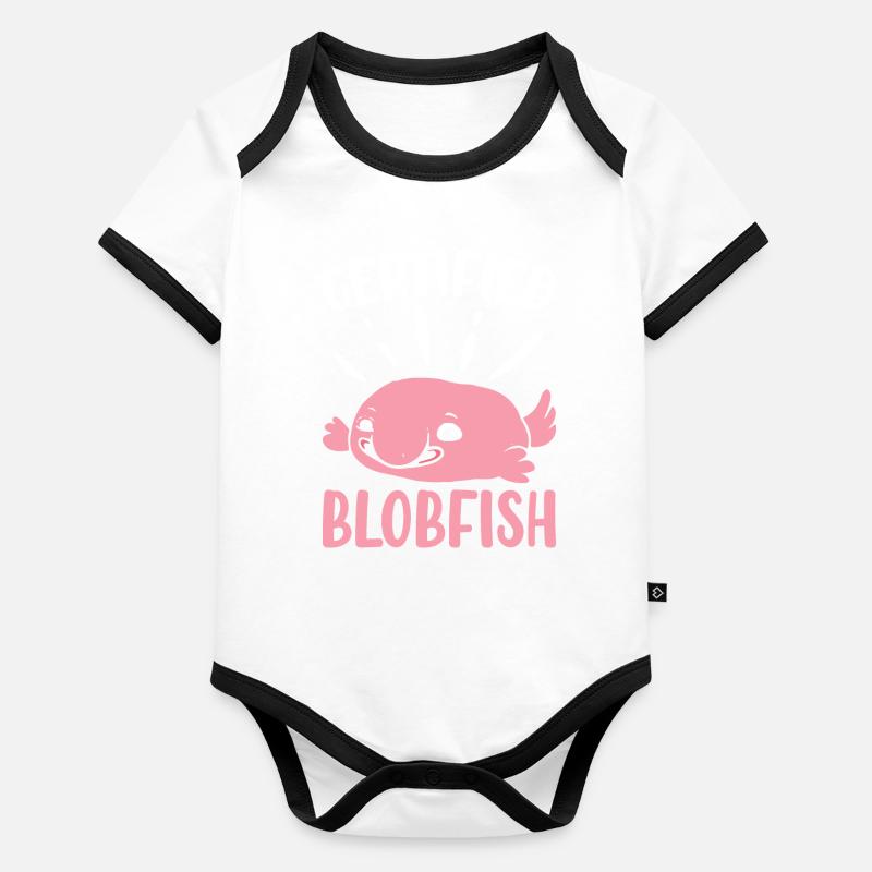 Drôle de créature marine Body Bébé bio contrasté manches courtes
