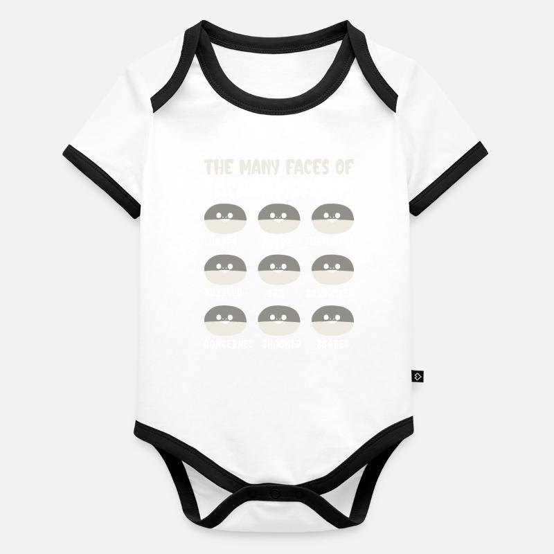 Drôle De Poisson Meme Body Bébé bio contrasté manches courtes