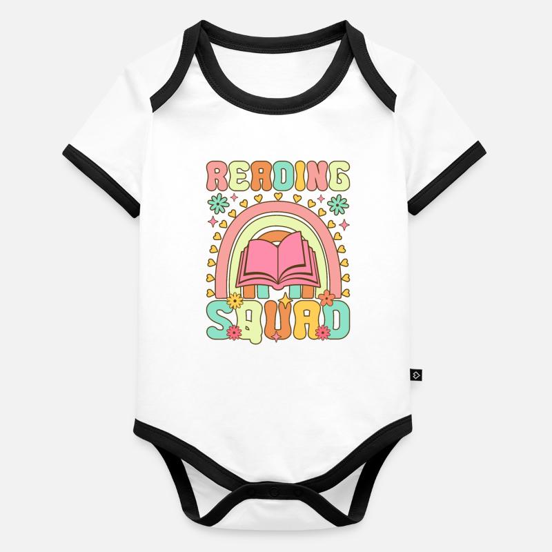 Groovy Book Reader Organic Baby Contrasting Bodysuit