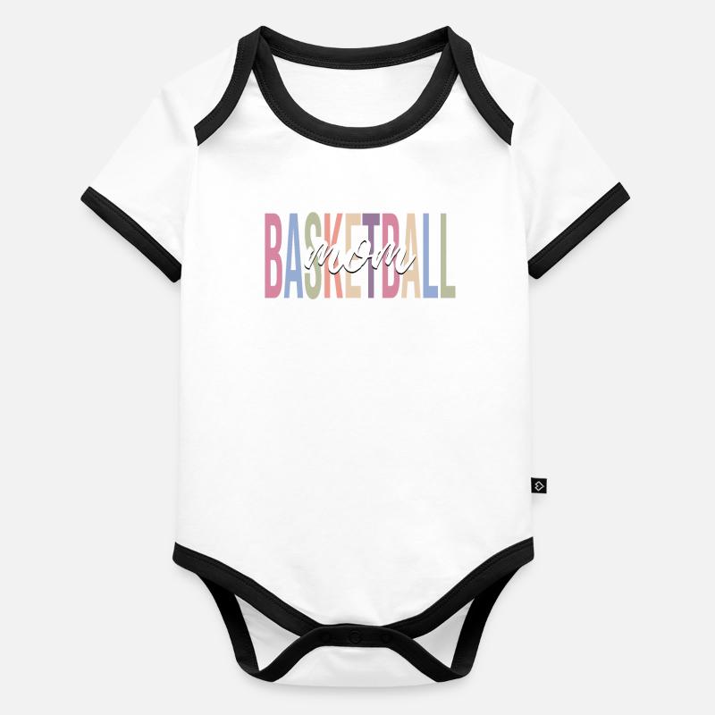 Basketteur Body Bébé bio contrasté manches courtes