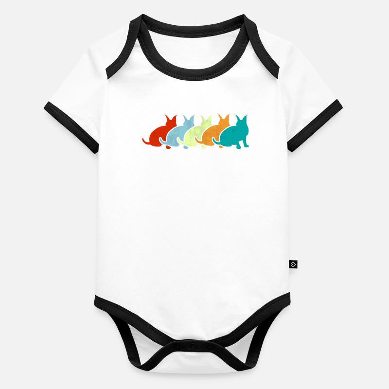 Big Floppa Karakal Cat Meme Organic Baby Contrasting Bodysuit