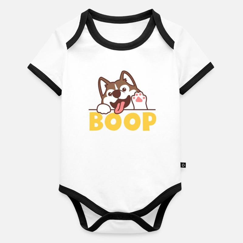 Furry Fandom Pumpkins Fursona Boop Organic Baby Contrasting Bodysuit