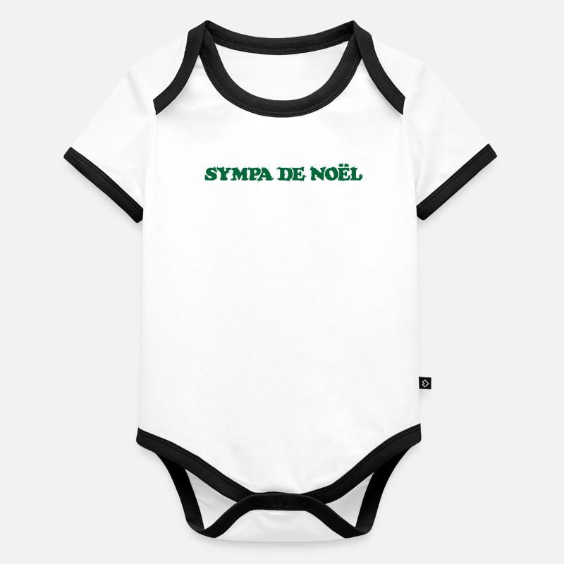 Sympa de Noël Body Bébé bio contrasté manches courtes