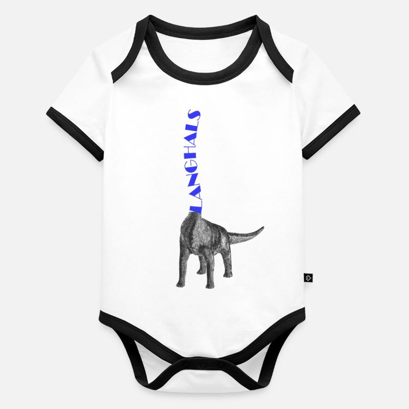 Dino Body Bébé bio contrasté manches courtes